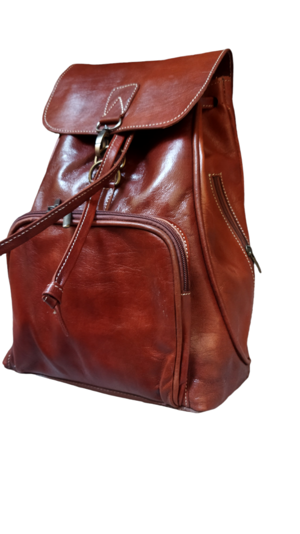 Leather backpack