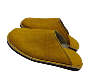 Traditional Moroccan shoe, known as “Belgha”.