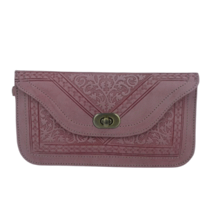 Women's embossed leather wallet