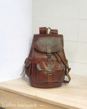 leather backpack