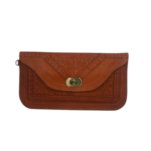 Women's embossed leather wallet